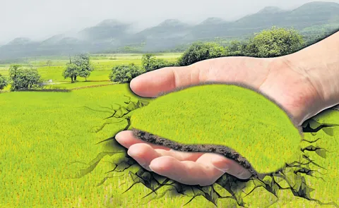 Chandrababu government is encroaching on the lands of the poor