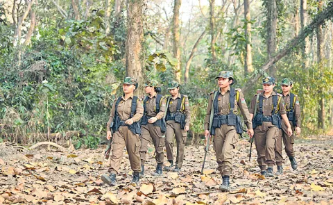 Women forest guards in Kaziranga National Park reduce animal deaths