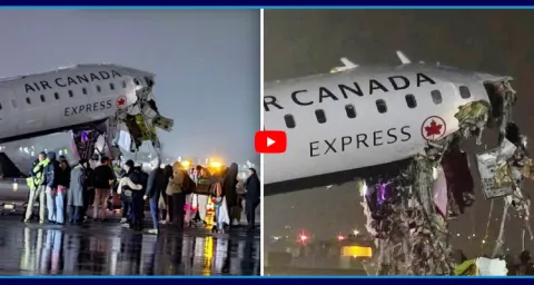 Canada Plane Accident In New York Airport  1