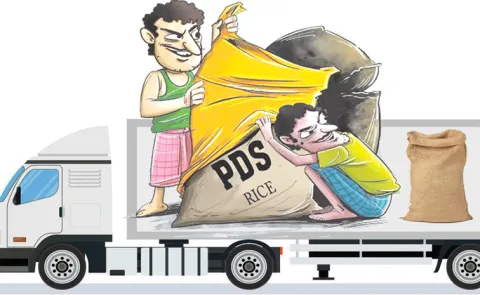Ration Rice Seized in Large Quantities in Kavali and Kovur