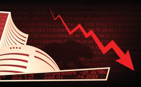 Black Monday Sensex Settles 1800 pts Lower and Nifty Ends Near 22500