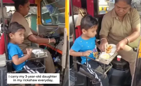 Maharashtra woman drives auto with toddler for a living