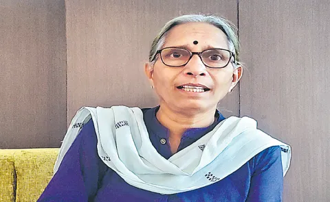 Save Our Rice Campaign leader Usha Sulapani in an interview with Sakshi