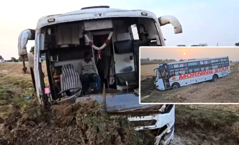 Tragic Private Travels Bus Accident in Nandyala