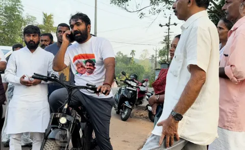 Chandy Oommen Rides Cycle Dads Legacy to Reach Voters