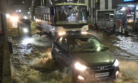 Heavy rain in Hyderabad