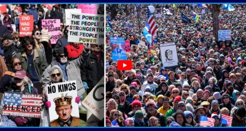 Massive Protests Across US Against Trump War Police 1