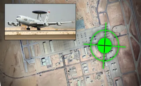 Iran strike on Prince Sultan air base destroyed US Air Force E-3 Sentry Airborne