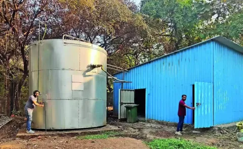 Gujarat educational campus uses biogas to cook meals