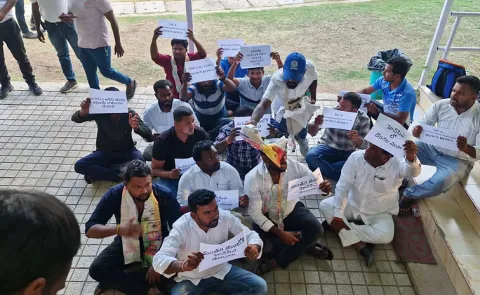 Protest At Gymkhana Ground During HCA President Press Meet 3