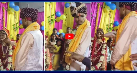 Groom Got Angry When Bride Refused To Eat Sweets Video Goes Viral 2
