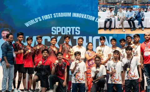 Sports Hackathon Event Success Meet In Hyderabad Gachibowli Stadium