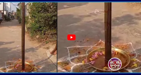 Rokali Stands Straight On Eclipse Time In Kakinada 1