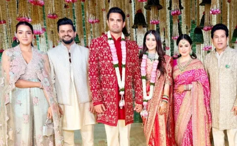 Arjun Tendulkar  Saaniya Chandhok Married Wedding Video Goes Viral1