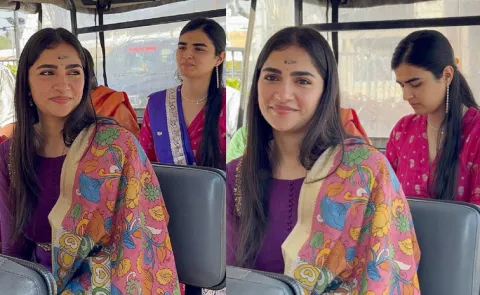 Rukmini Vasanth And Her Sister Visits Tirumala Temple