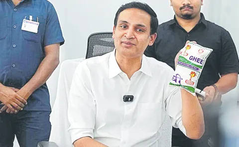 Vijaya Dairy Telangana Chairman Gutta Amit Reddy on ghee 