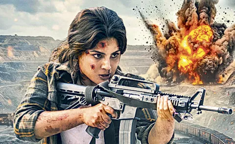 Samyuktha in a powerful avatar in womens day special poster from black gold