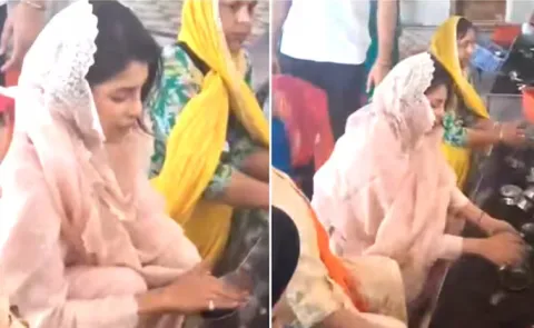 Priyanka Chopra performs seva at Golden Temple in Amritsar