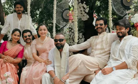 Vijay and Rashmika attended a wedding after their Marriage