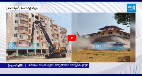 HYDRAA Demolition In Sangareddy After High Court Stay 1