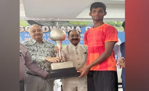 Naishik Reddy Ganagama 2nd seed won men's singles title