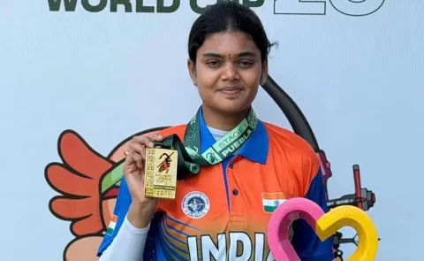 Jyothi Surekha-led Indian women compound team wins gold medal5