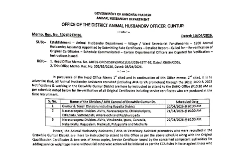 AP govt begins action against veterinary assistants with fake certificates