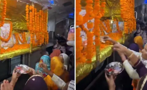 Passengers turn train coach into temple, NCIB responds to viral video