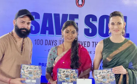 Sadhguru daughter Radhe Jaggi launches Save Soil book in Hyderabad15