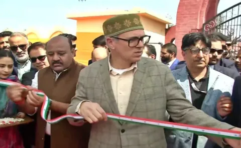 Jammu Kashmir CM Omar Abdullah refuses to cut Tricolour ribbon