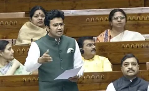 Bjp mp tejasvi surya comments on bifurcation of andhra pradesh