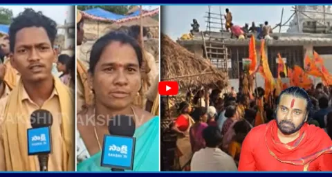 Janasena Leader Burla Srinivas Rao Hand In Shivalayam Temple Controversy 1