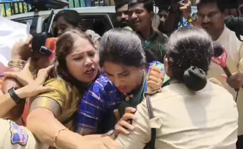 BJP Leaders Protest At CM Revanth House In Hyd
