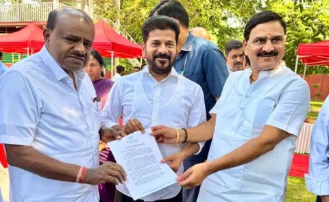 Cm Revanth Reddy Meets Steel Minister Hd Kumaraswamy