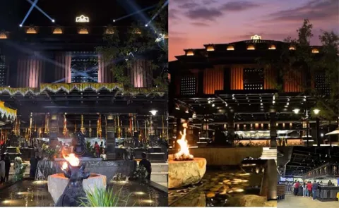 World's largest cafe in Bengaluru constructed just like south Indian temple theme