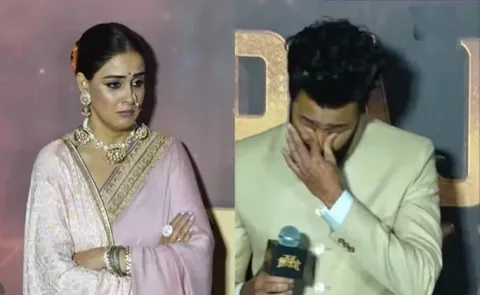 Riteish Deshmukh and Genelia cries during Raja Shivaji trailer launch