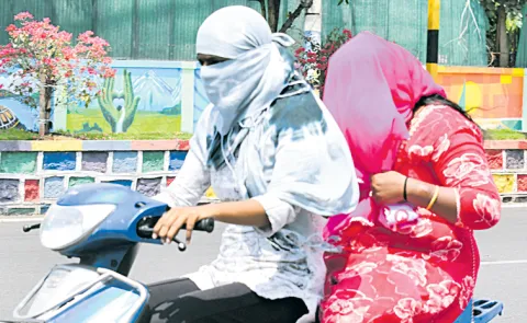 Increased sun intensity across Andhra Pradesh