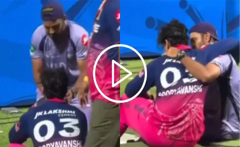 Vaibhav Sooryavanshi Crying In Corner, Helplessly Consoled By KKR Players6