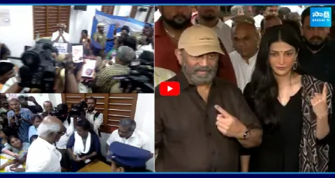 Rajinikanth Kamal Haasan And Shruti Haasan Casts Their Votes 1