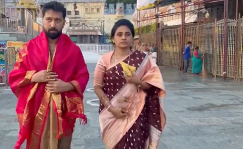 Tollywood director Bobby Visits Tirumala along His Wife