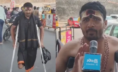 Police Assault on Disabled Beggar Sparks Outrage In Vijayawada