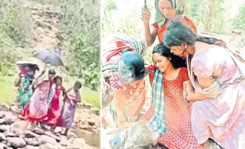 pregnant woman delivers baby in forest due to no road access 