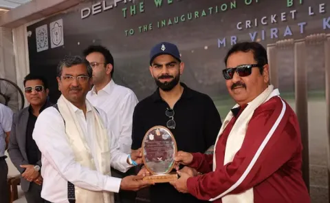 Kohli Makes Time For Childhood Coach-Inaugurates Cricket Academy