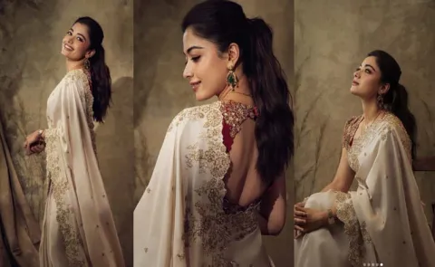 Rashmika Mandanna Stuns In More Than Rs 1 Lakh Silk Saree 