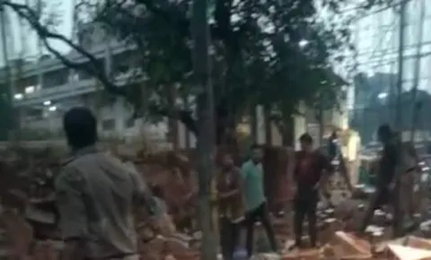 7 dead after hospital compound wall collapses during heavy rain