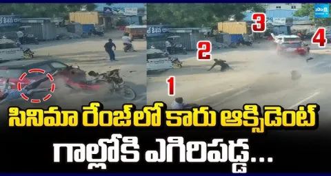 Massive Car Accident On Miryalaguda Road 1
