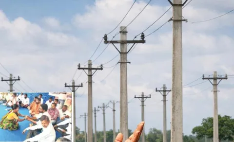 Elderly Woman Alleges Illegal Electric Poles In Farmland Mallapur Pleads For Help