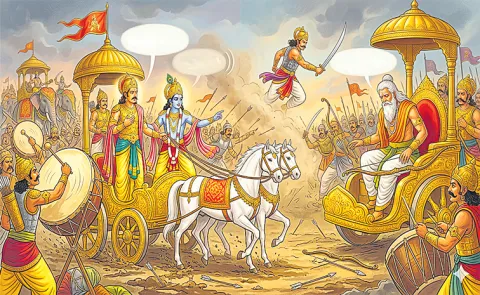 Lord Krishna advised Pandavas in the war to tell lie that Ashwasthama died