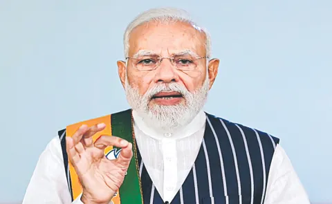 PM Narendra Modi on Monday extended warm greetings to party workers