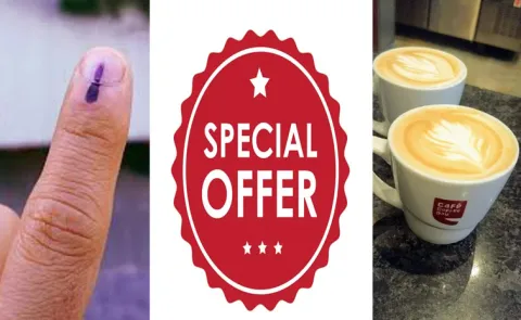 Cafe Coffee Day offers for Kerala voters on polling day